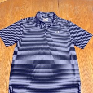 Under Armor LG Blue Grey Striped T-Shirt